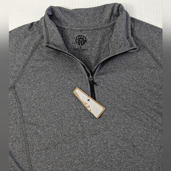 REI Co-Op Women Active 1/4 Zip Pullover Long Sleeve Shirt Graystone Size L NWOT - Picture 2 of 8